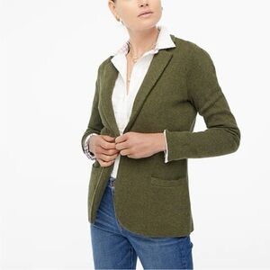 J. Crew Factory Sweater Blazer Moss Green size XXS